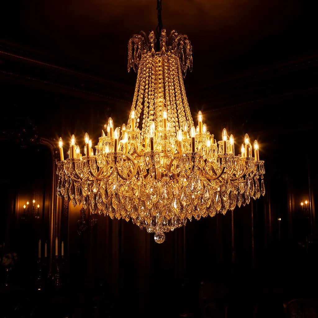 Luxury gold empire crystal chandelier